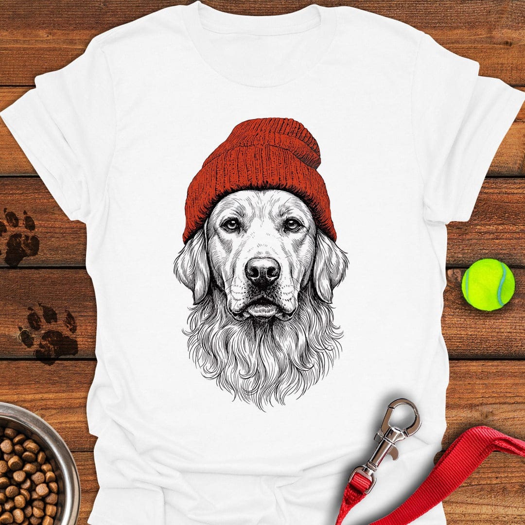 Golden Retriever Beanie White