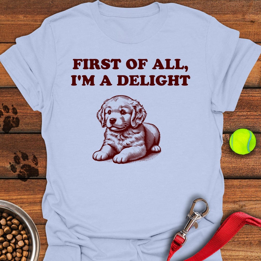 Golden Retriever Delight Light Blue