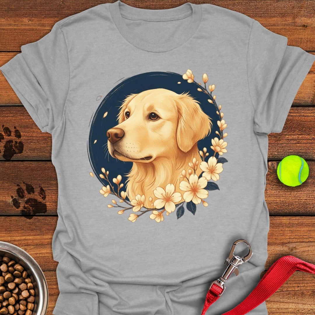 Golden Retriever Flower Sport Grey