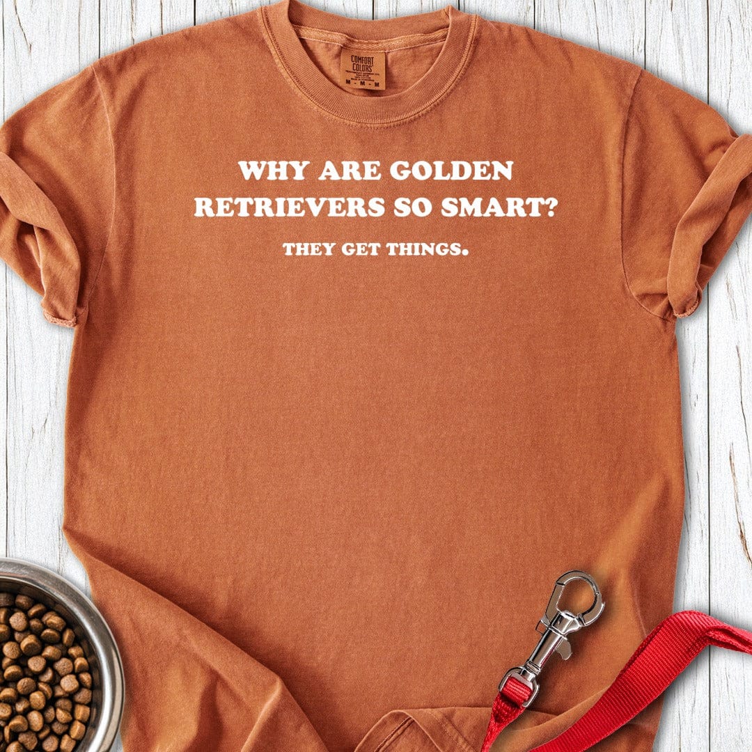 Golden Retriever are Smart Premium Tee Yam