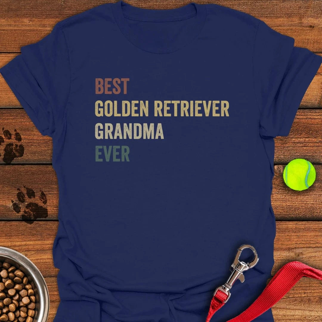 Golden Retriever Grandma T-Shirt Navy