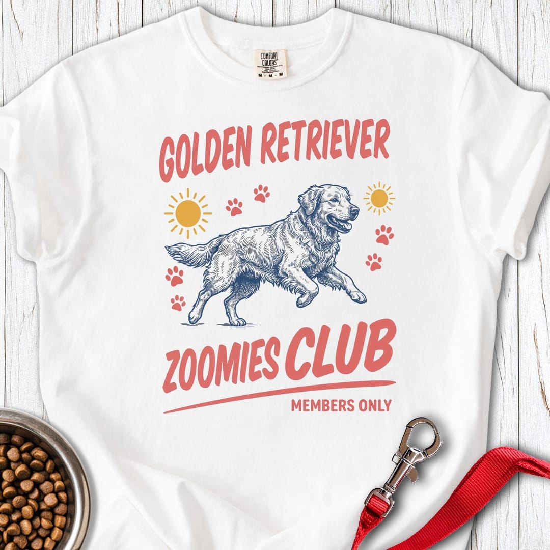 Goldie Zoomies Club Premium Tee White