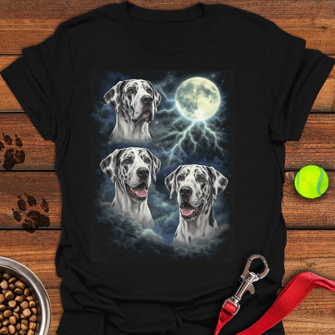 Harlequin Great Dane Moon Retro Black