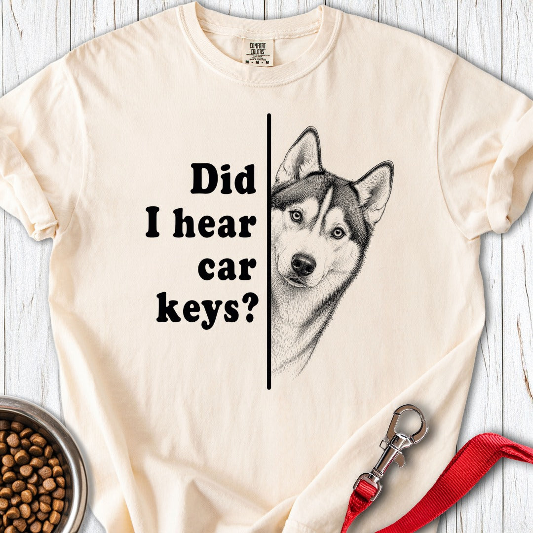 Husky Car Keys Premium Tee Ivory
