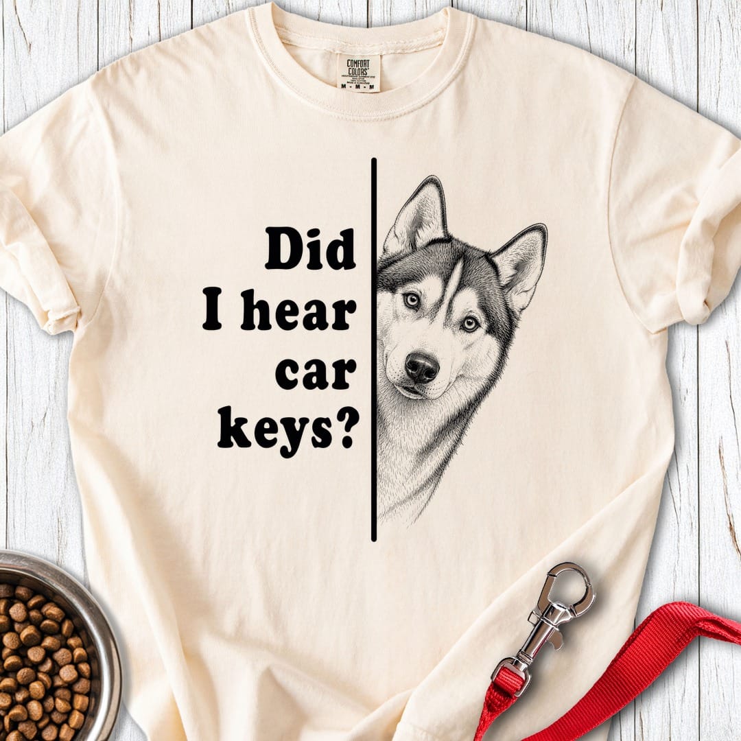 Husky Car Keys Premium Tee Ivory