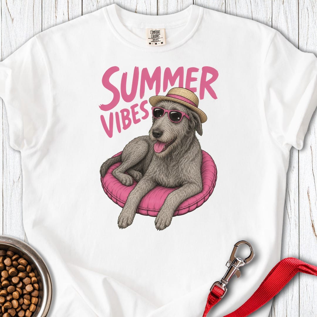 Irish Wolfhound Summer Vibes Premium Tee White
