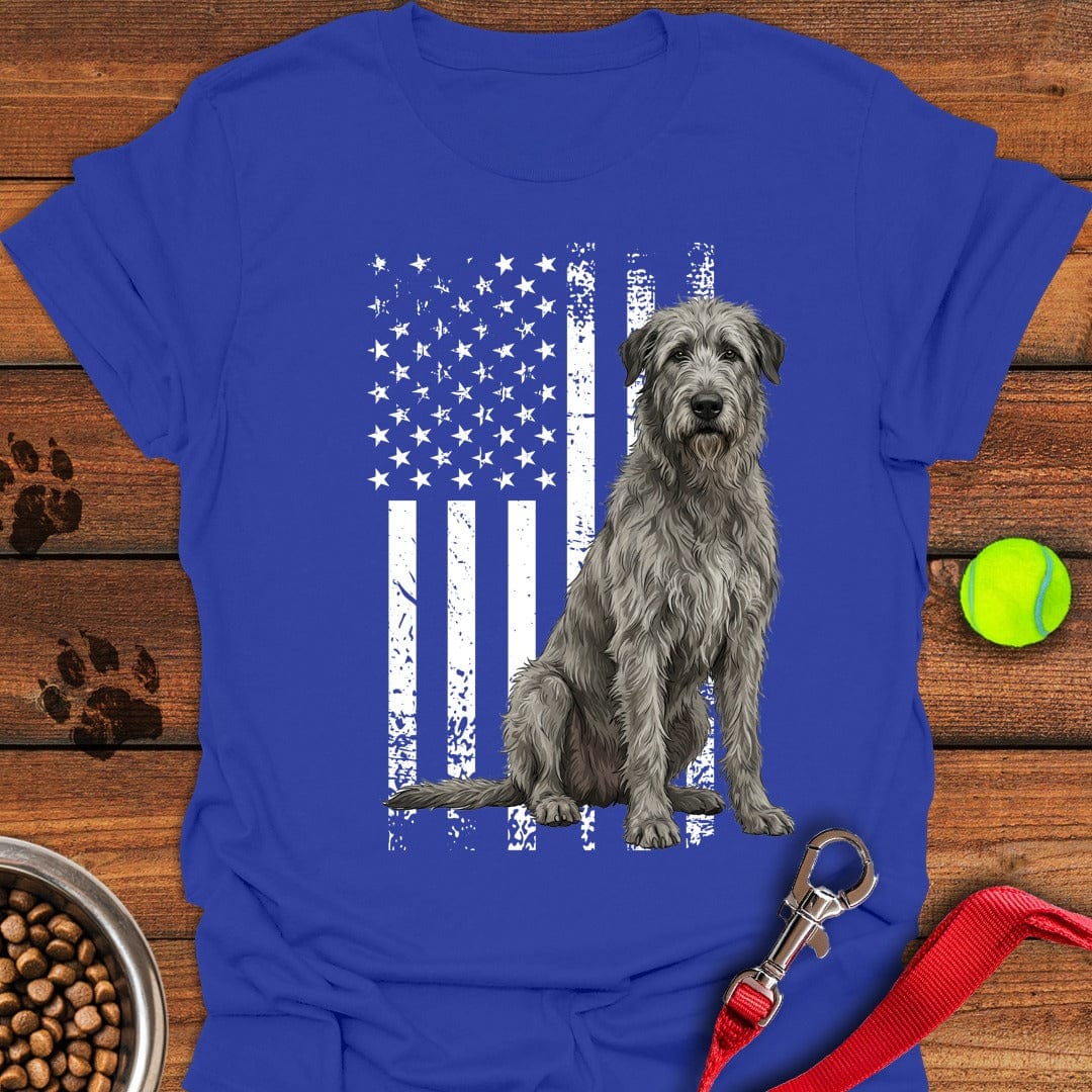 Irish Wolfhound USA Flag Royal