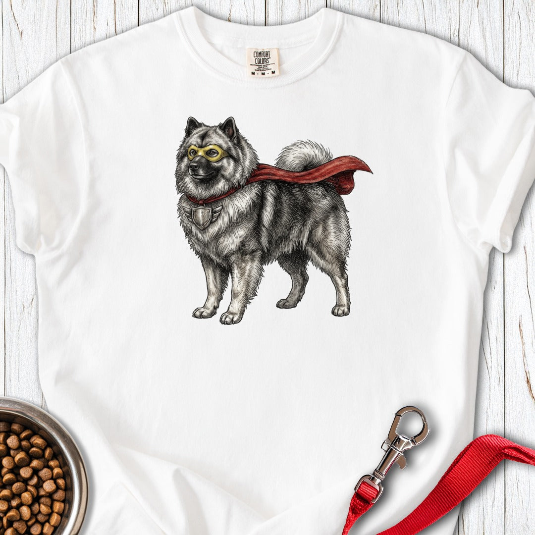Keeshond Superhero Premium Tee White
