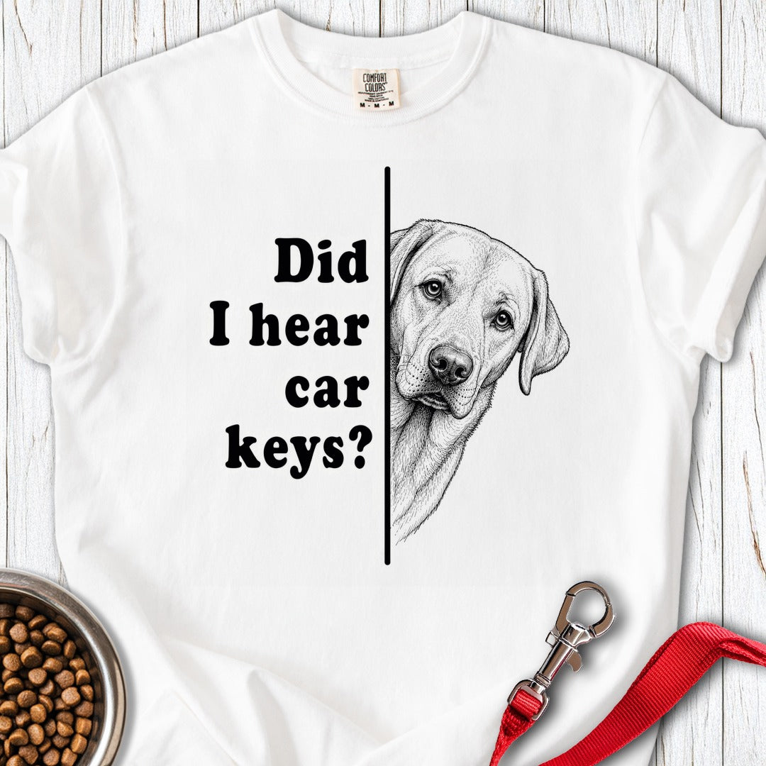 Labrador Car Keys Premium Tee White