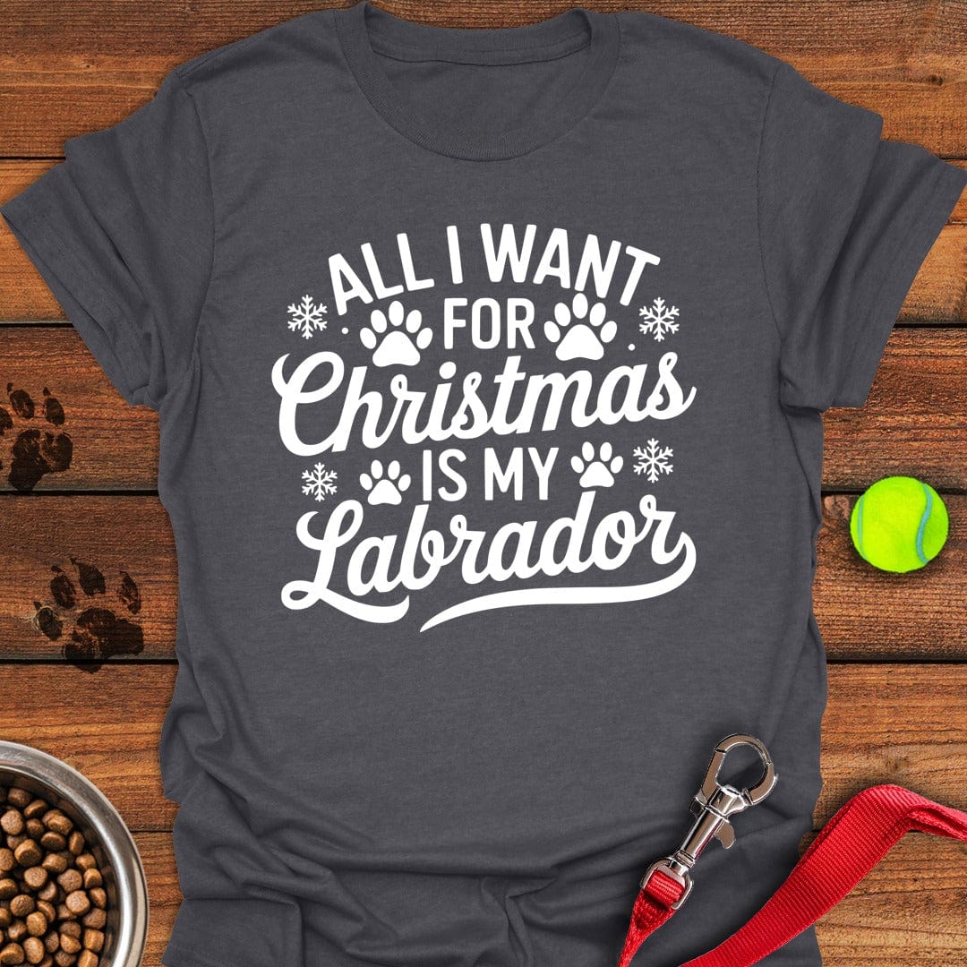 Labrador Christmas T-Shirt Dark Heather