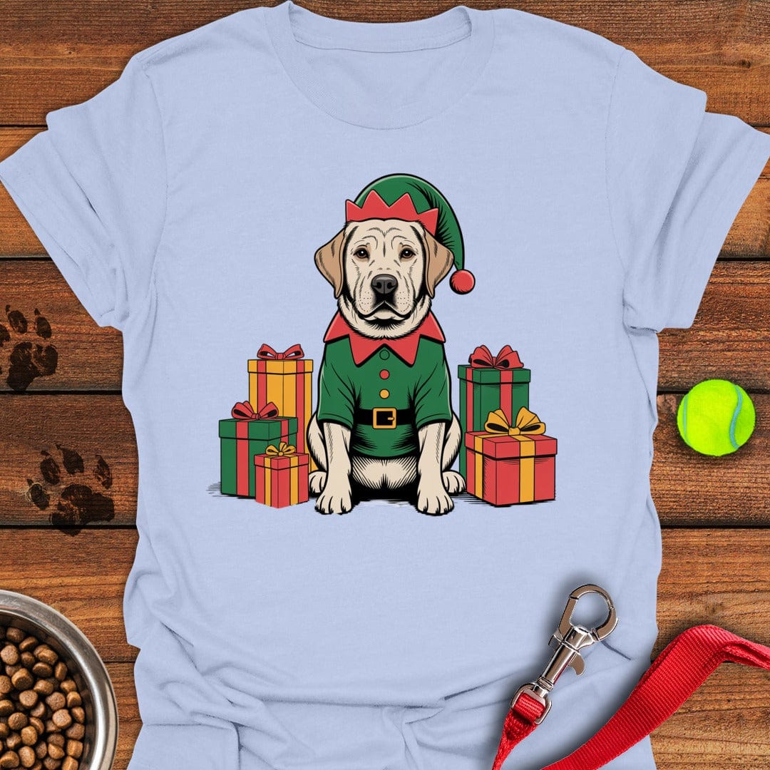 Labrador Christmas T-Shirt Light Blue