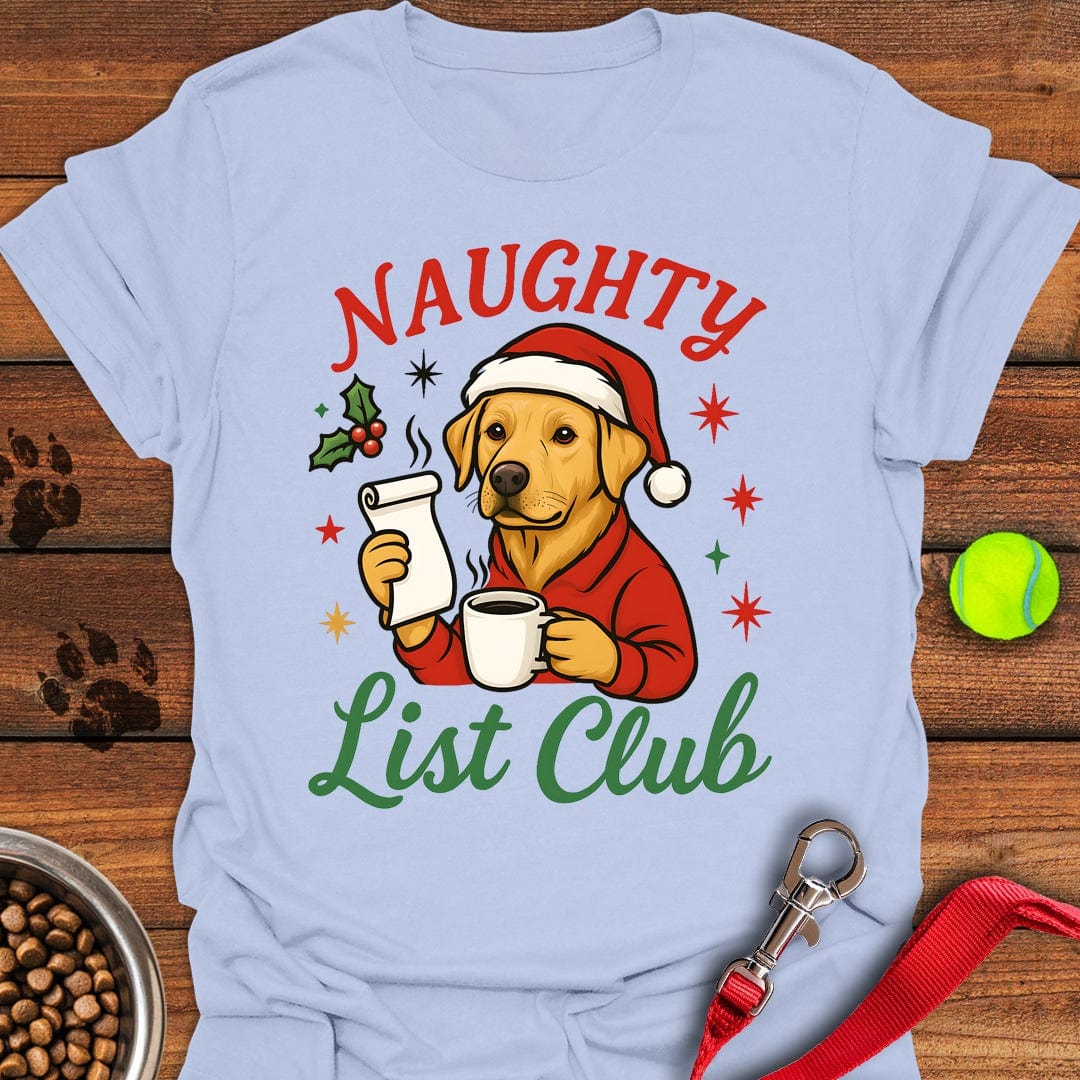 Labrador Christmas T-Shirt Light Blue