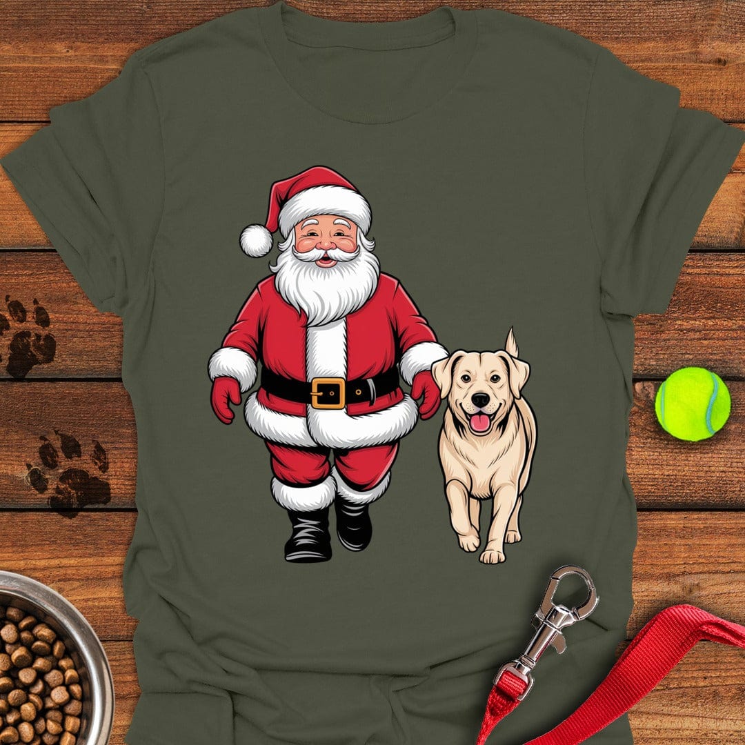Labrador Christmas T-Shirt Military Green