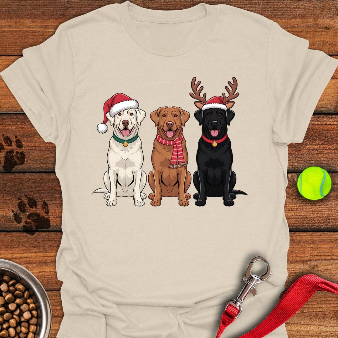 Labrador Christmas T-Shirt Natural