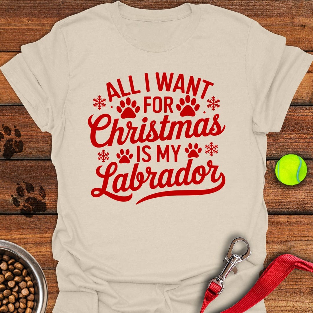 Labrador Christmas T-Shirt Natural