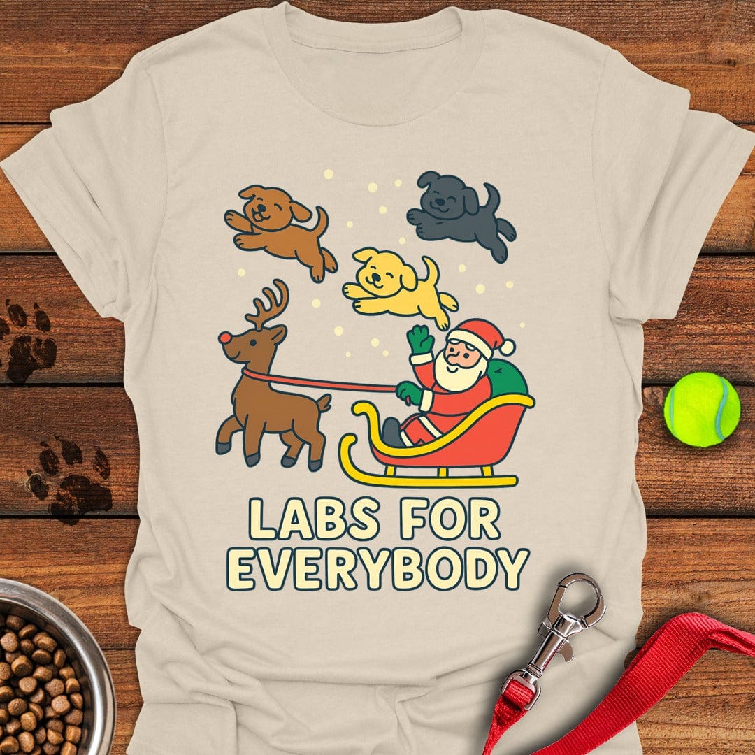 Labrador Christmas T-Shirt Natural