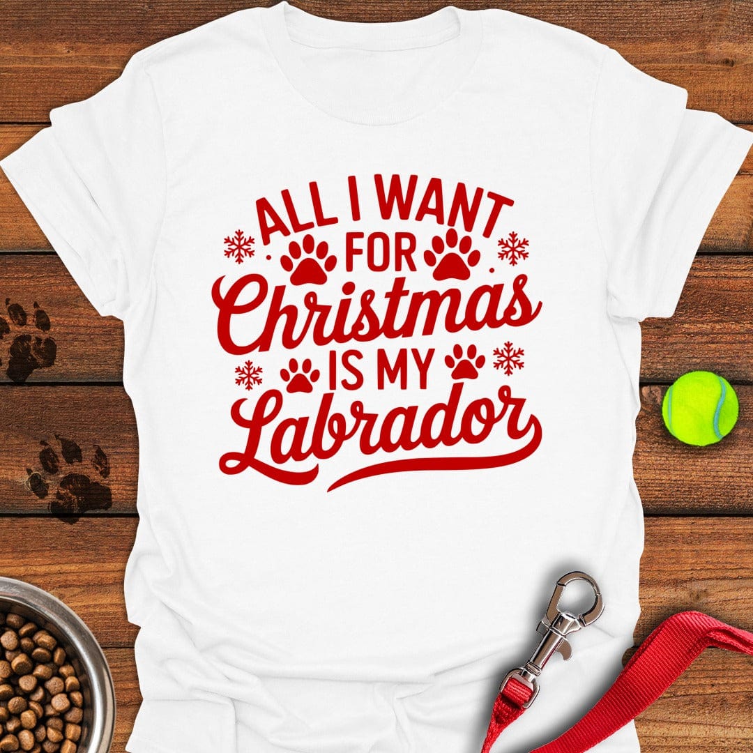 Labrador Christmas T-Shirt White