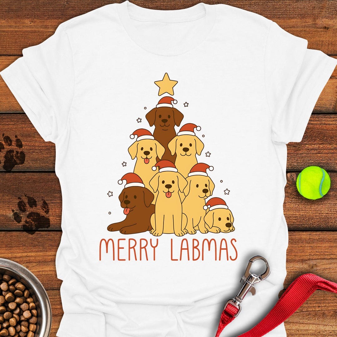 Labrador Christmas Tree T-Shirt White