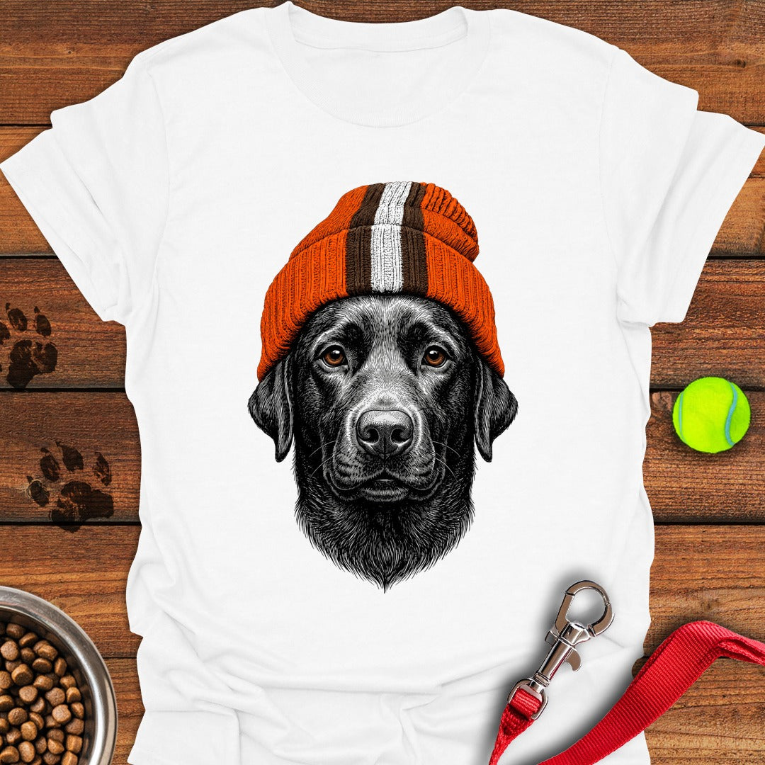 Labrador Orange Brown Beanie White