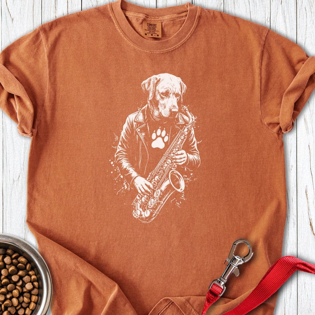 Labrador Sax Player Premium Tee Yam