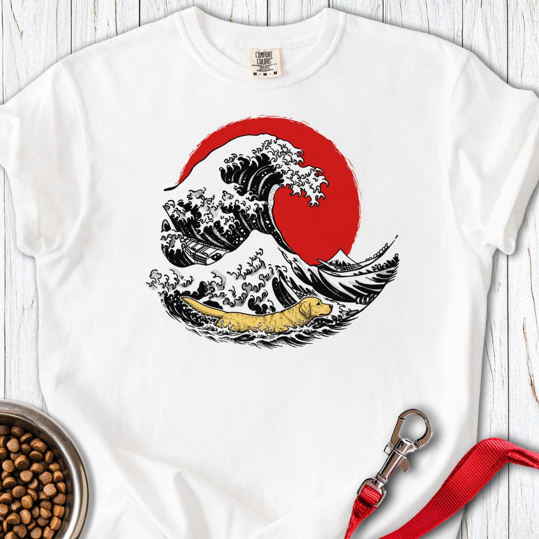 Labrador Swimming Premium Tee White