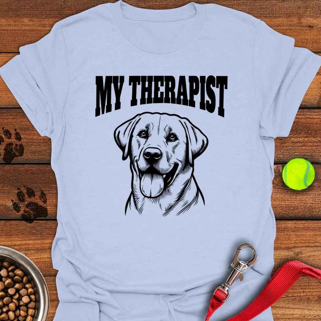 My Therapist Labrador T-Shirt Light Blue