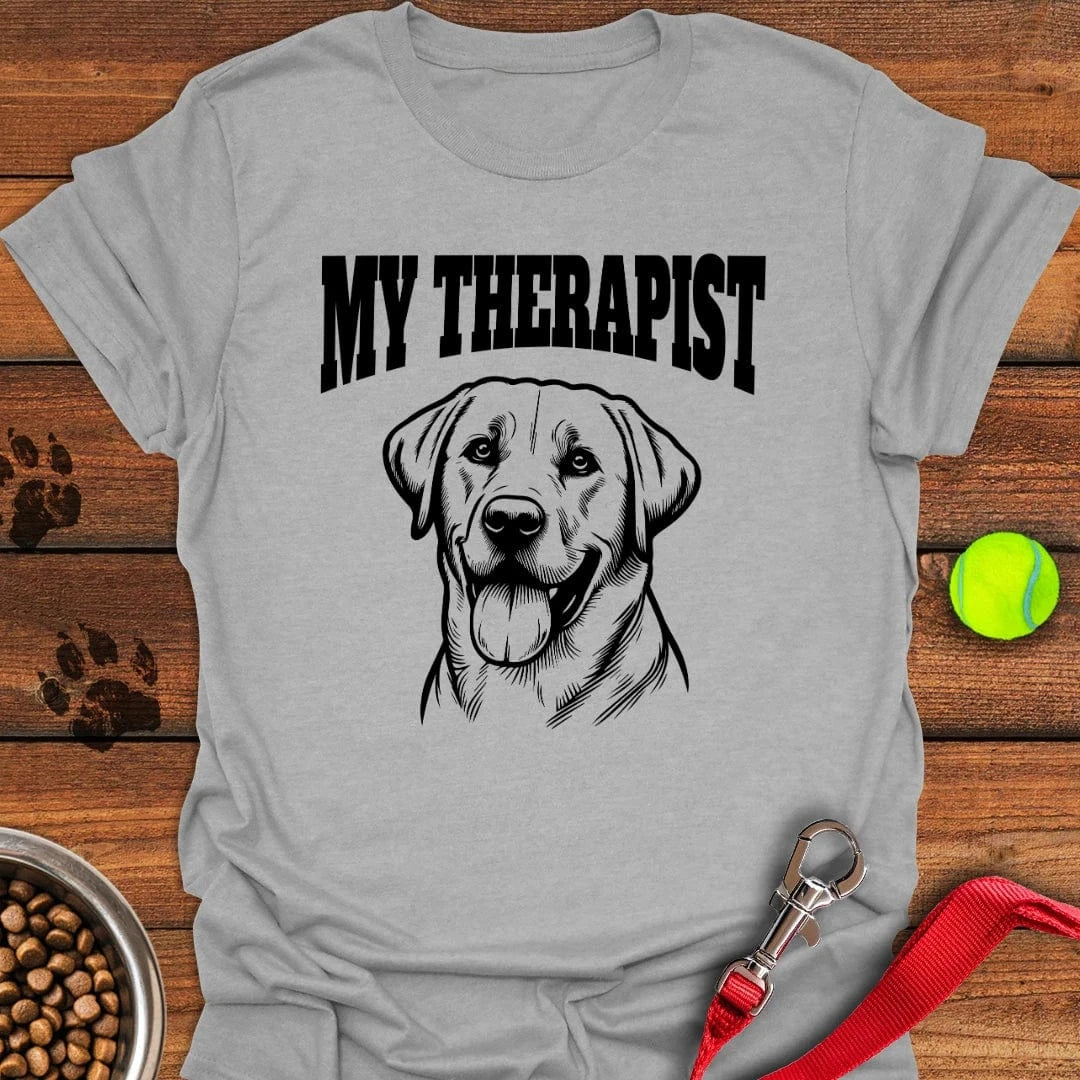 My Therapist Labrador T-Shirt Sport Grey