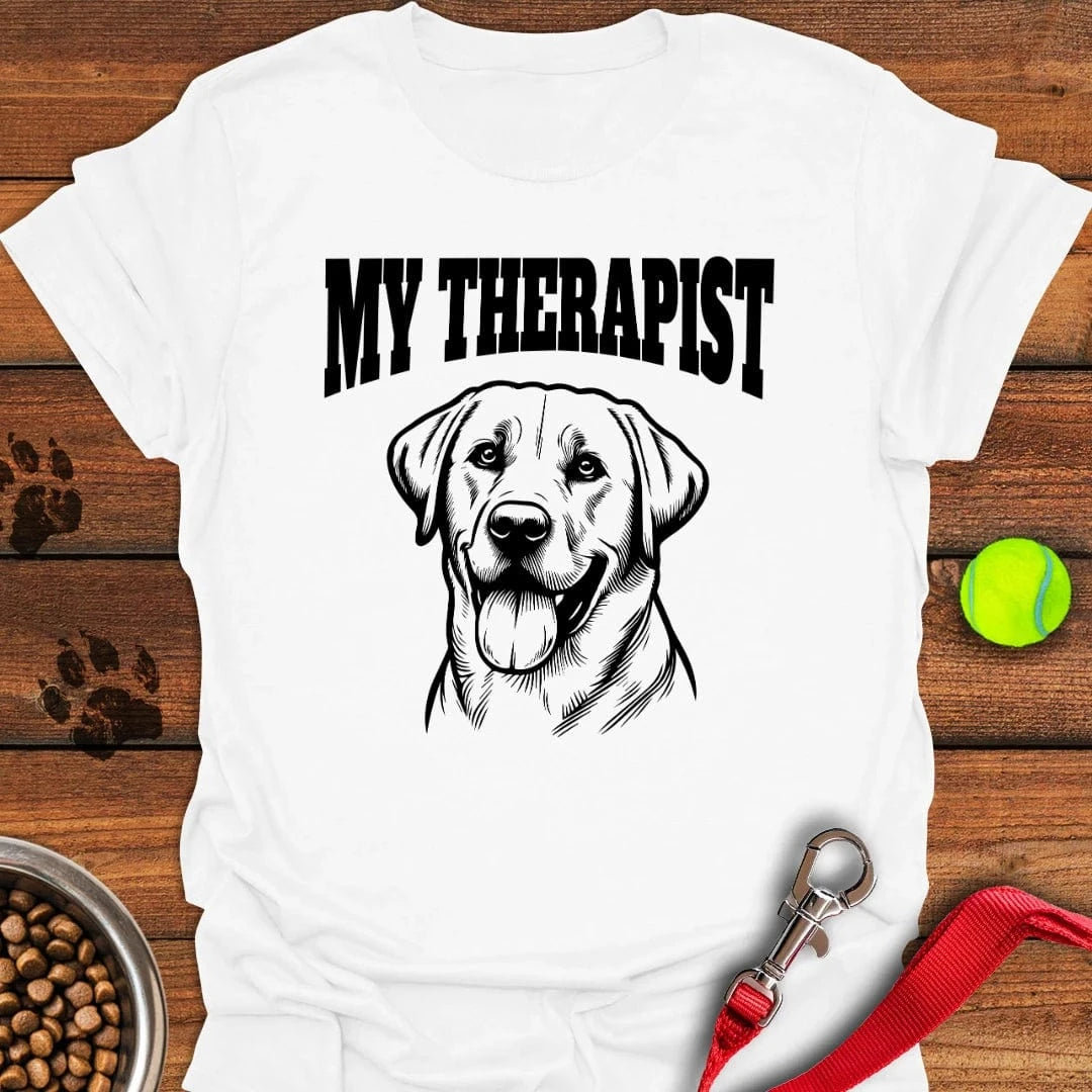 My Therapist Labrador T-Shirt White