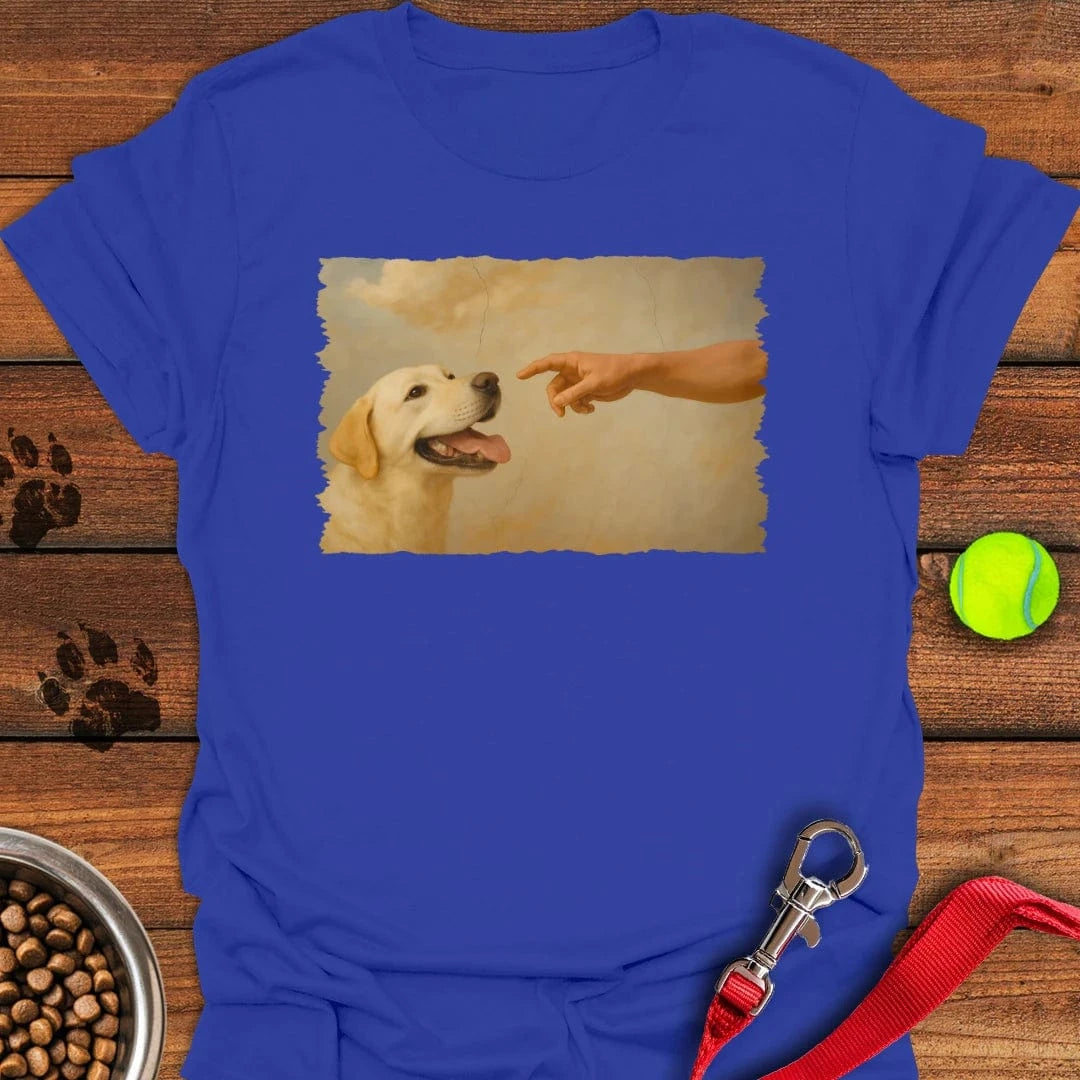 Gods Creates Yellow Labrador T-Shirt Royal