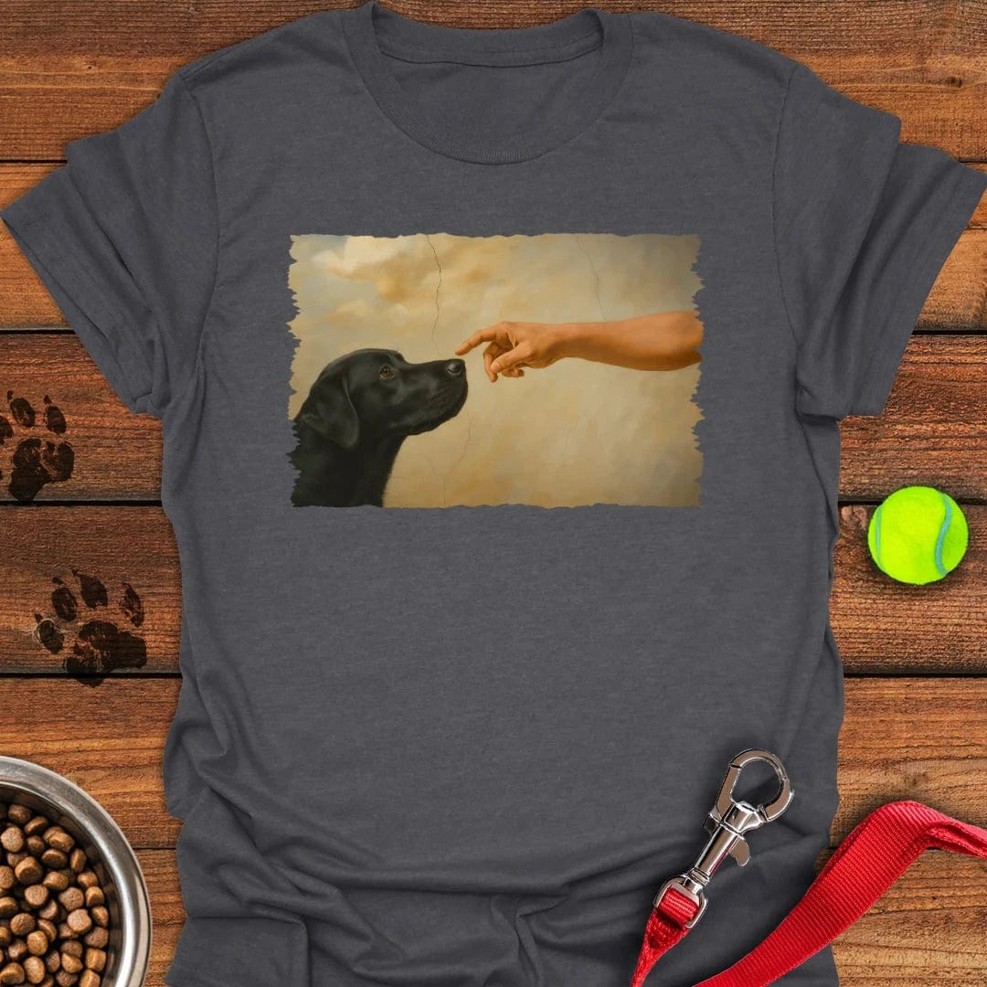 God Creates Black Labrador T-Shirt Dark Heather