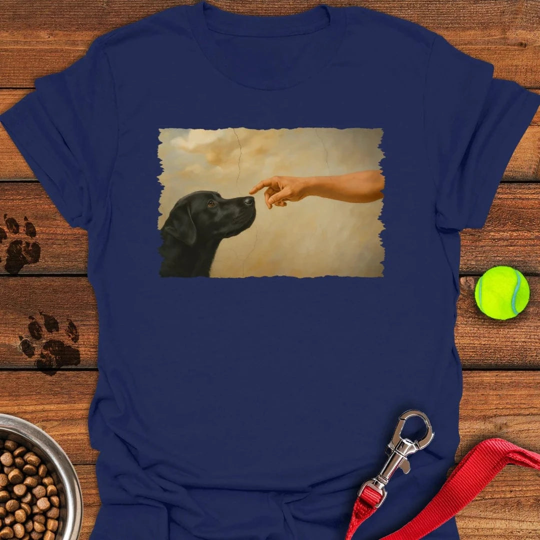 God Creates Black Labrador T-Shirt Navy