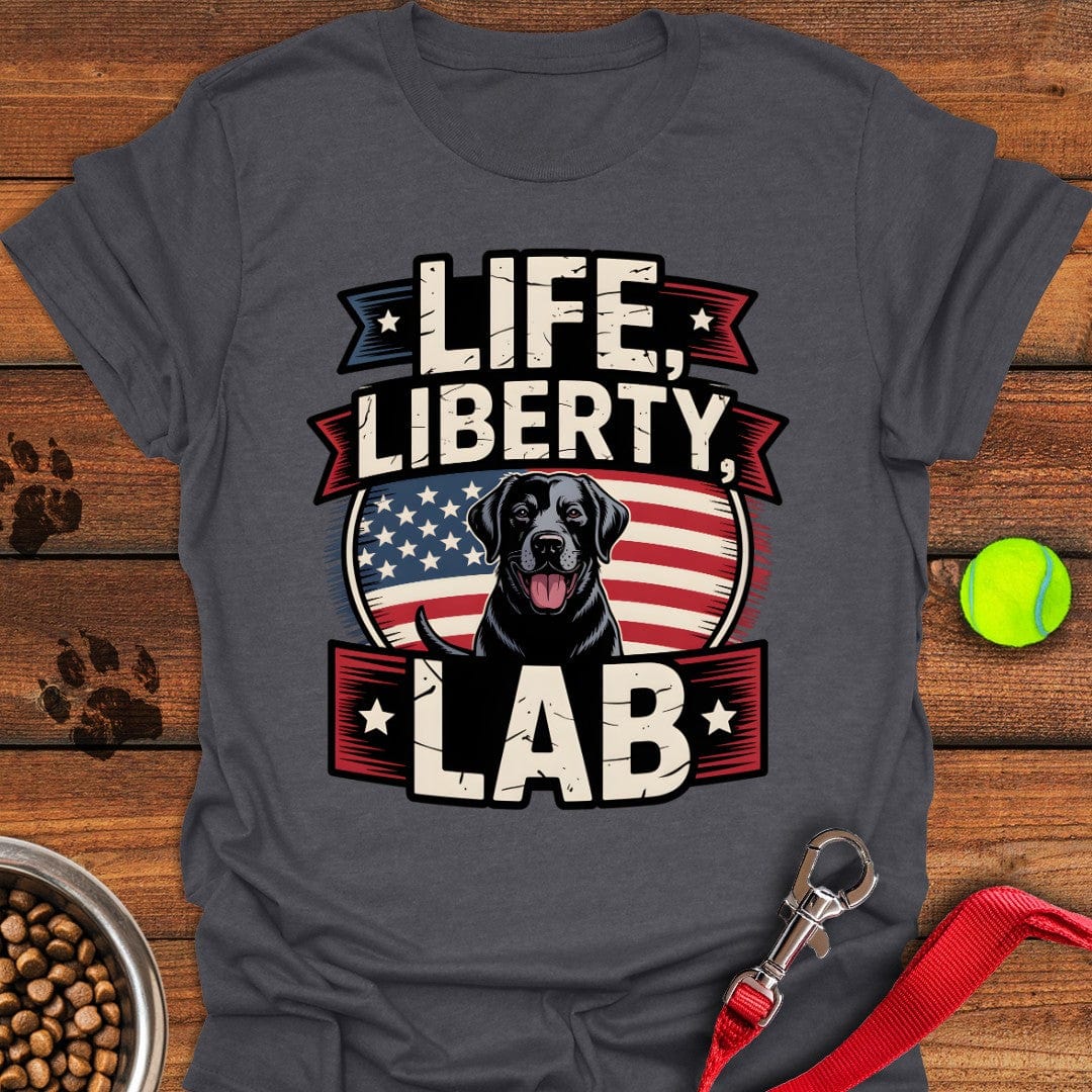 Life Liberty Lab T-Shirt Dark Heather