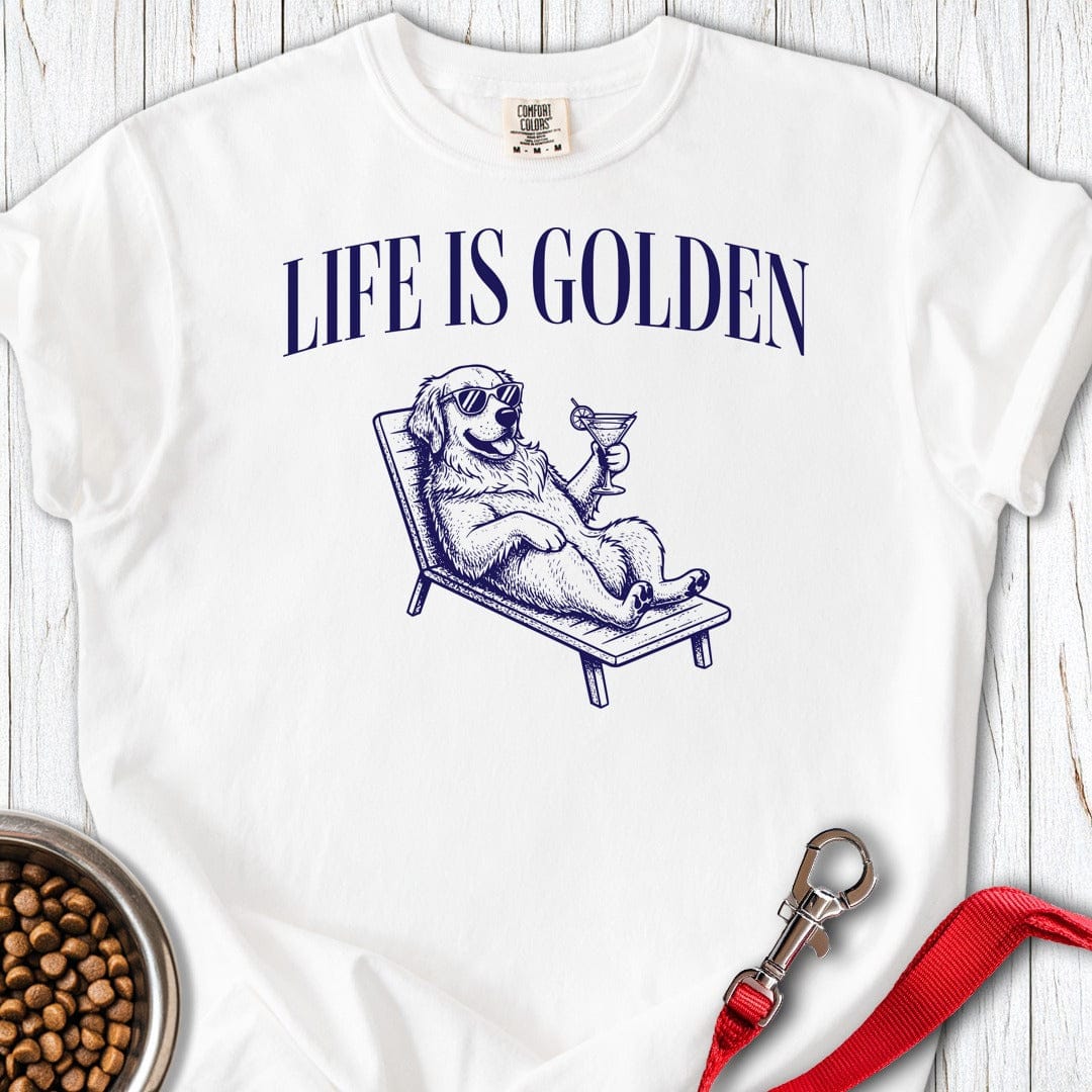 Life is Golden Premium Tee White