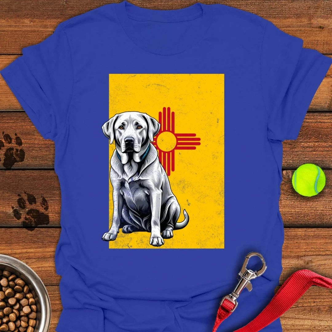 Silver Labrador New Mexico Flag T-Shirt Royal