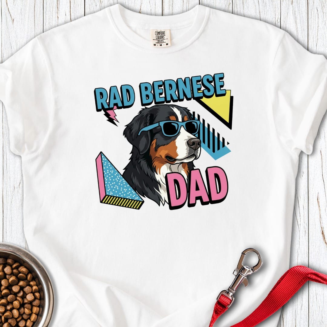 Rad Bernese Dad Premium Tee White