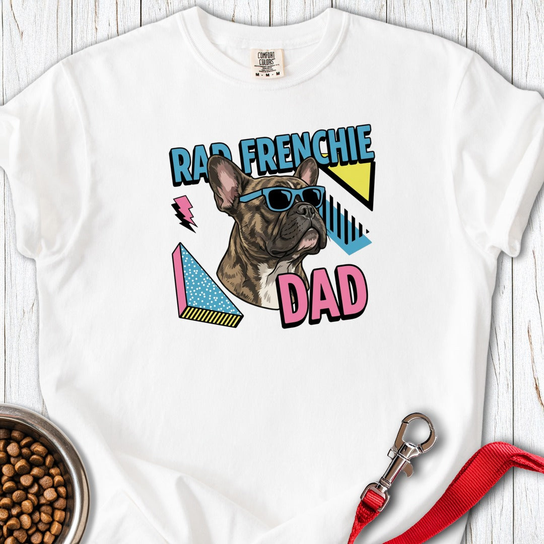Rad Brindle Frenchie Dad Premium Tee White