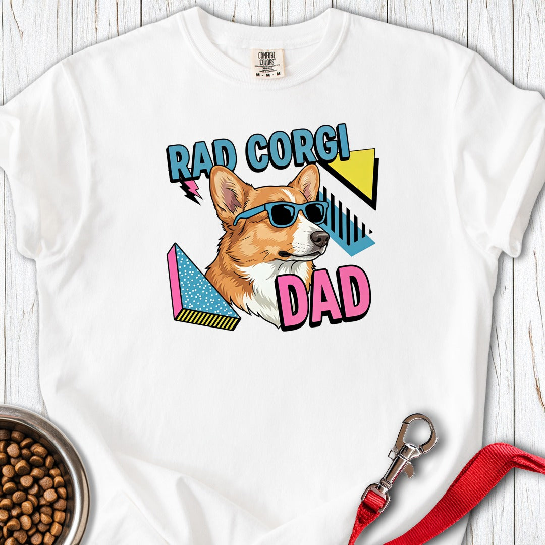 Rad Corgi Dad Premium Tee White