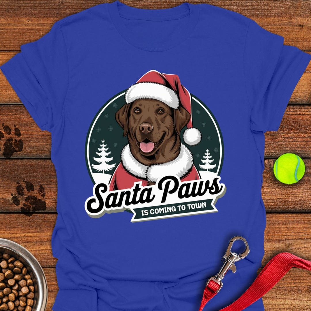 Santa Paws Labrador Christmas T-Shirt Royal