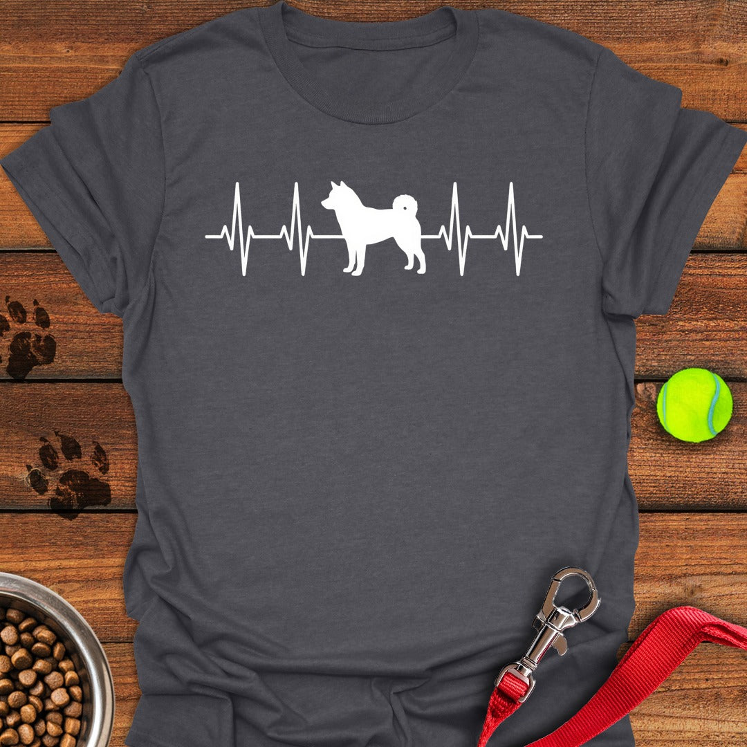 Shiba Inu Heartbeat Dark Heather