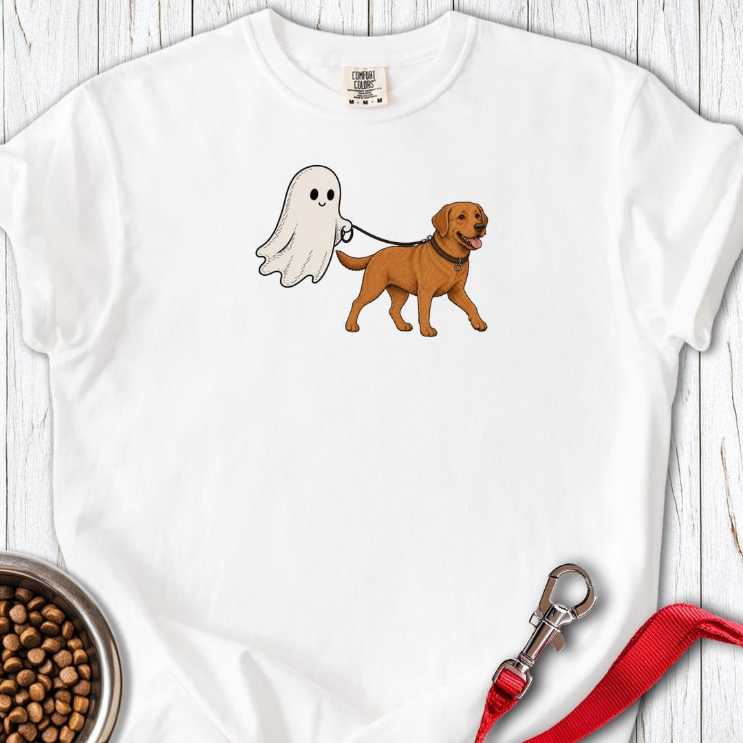Fox Red Labrador Ghost Halloween Premium Tee White