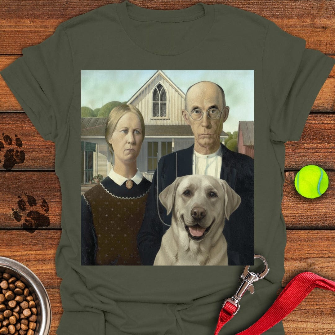 Silver Lab American Gothic Military Green