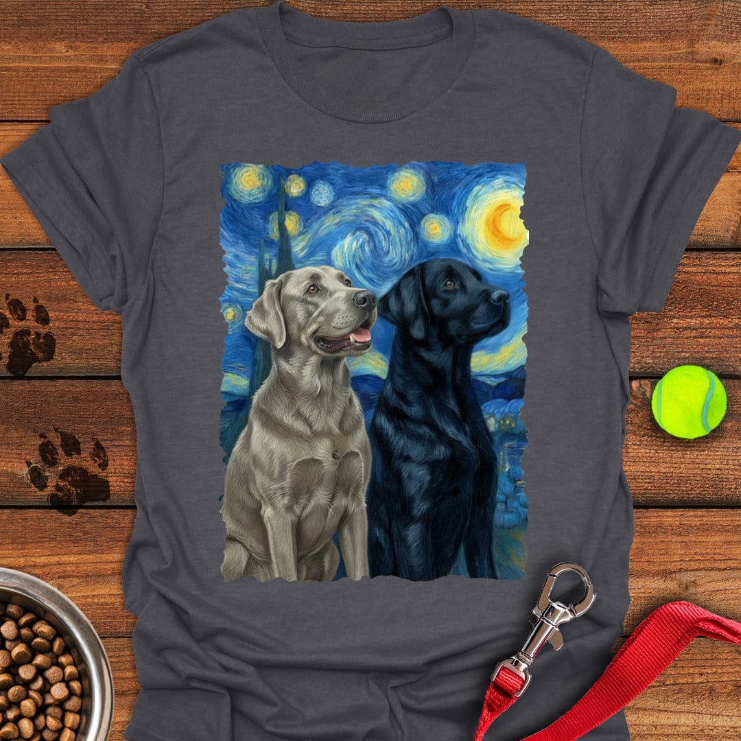 Silver and Black Lab Starry Night Dark Heather