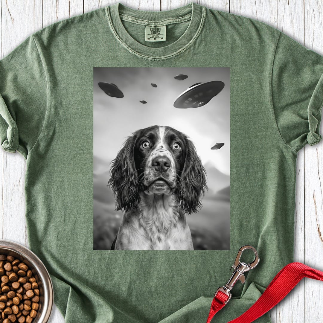 Springer Spaniel UFO Premium Tee Moss