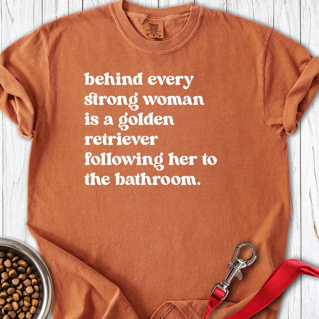 Strong Golden Retriever Woman Premium Tee Yam