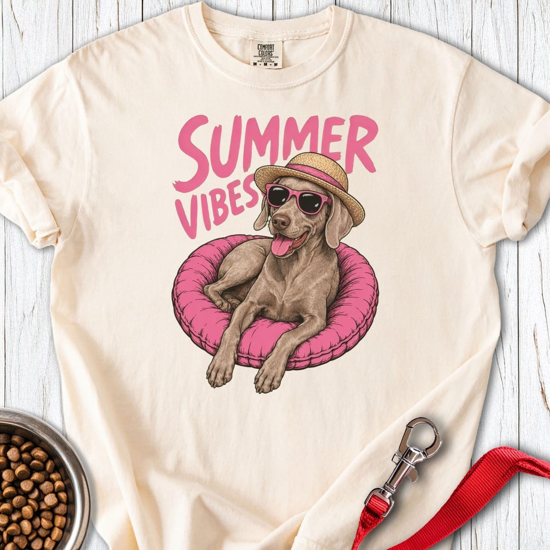 Summer Vibes Weimaraner Premium Tee Ivory