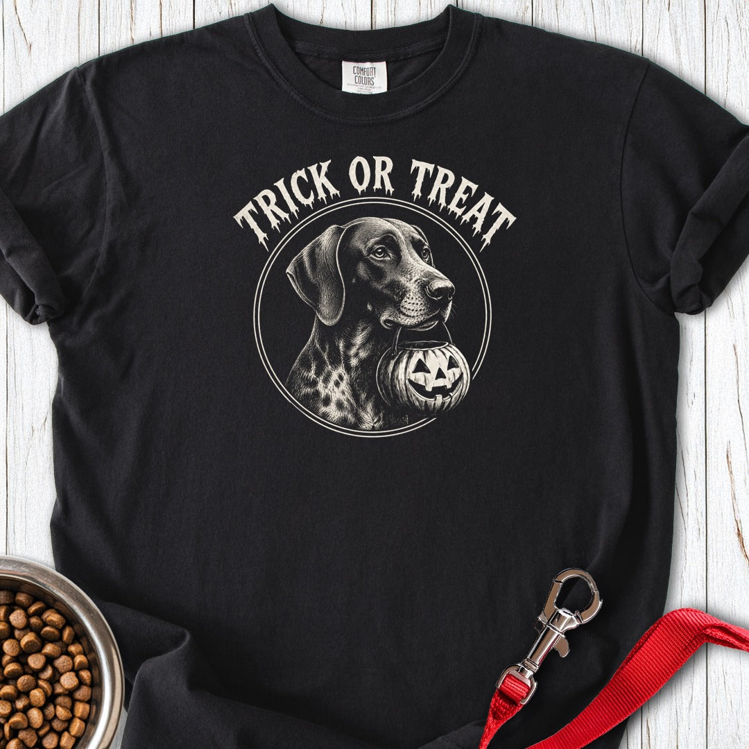 Trick or Treat German Shorthaired Pointer Halloween Premium Tee Black