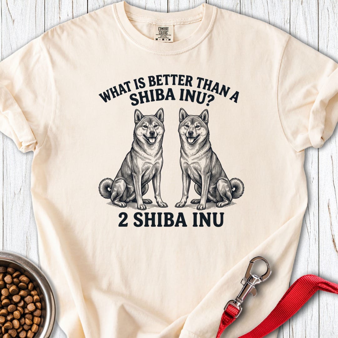 Two Shiba Inu Premium Tee Ivory