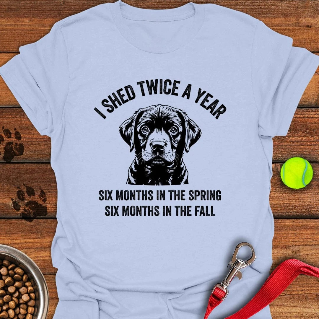 Labrador Shed Funny T-Shirt Light Blue