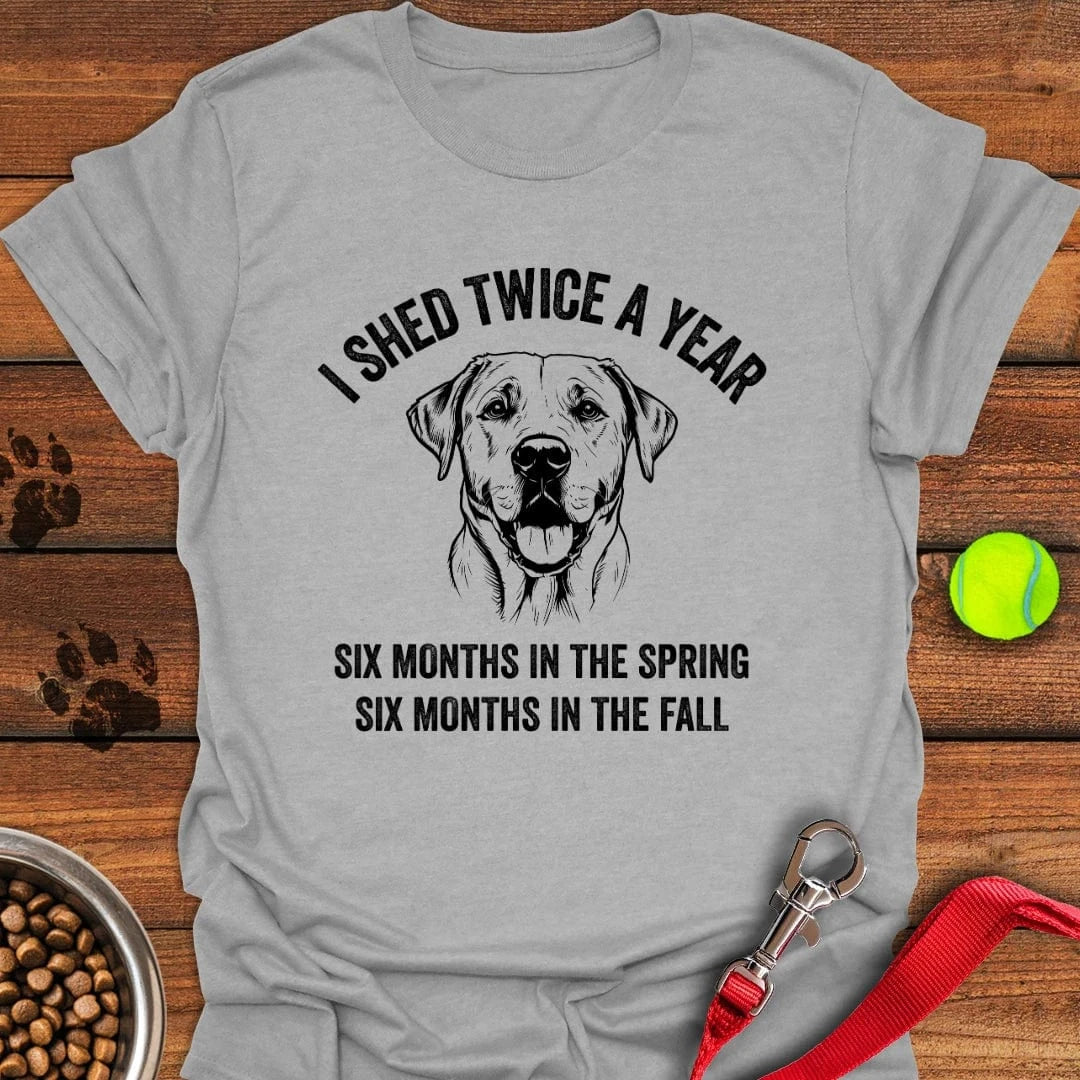 Labrador Shed Funny T-Shirt Sport Grey