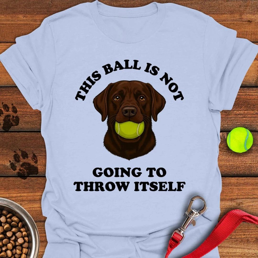 Labrador Throw The Ball T-Shirt Light Blue
